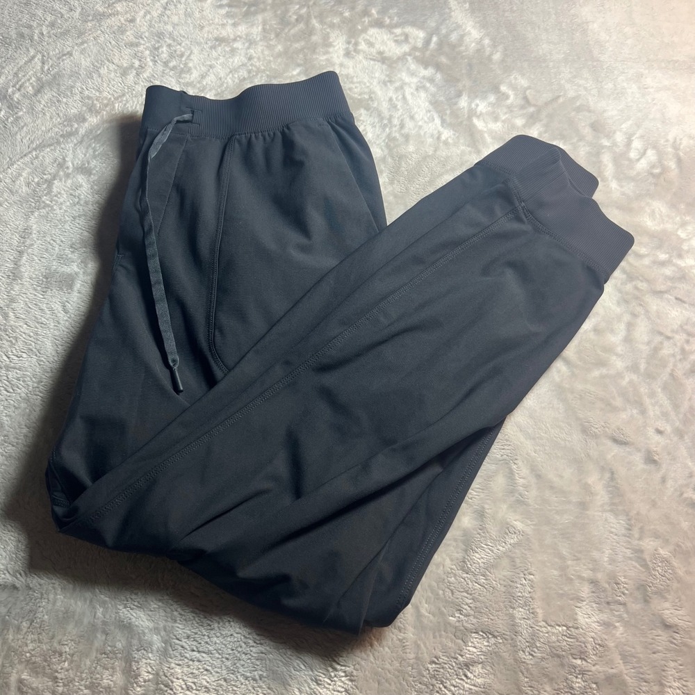 Lululemon Mens L ABC Jogger Black Warpstreme Tapered Athletic Pants LM5AMZS